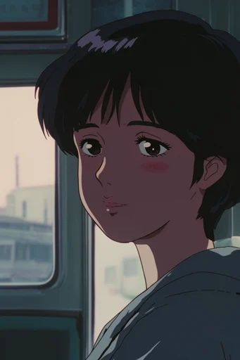 Nostalgic Nocturnal Anime style reference image — moody atmospheric color palette