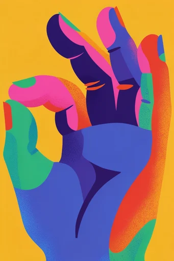 Vibrant Neo-Cubist Vectorism style reference image — saturated pop art palette