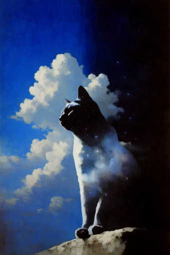 Celestial Surrealist Vision style reference image — starlit void