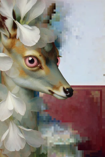 Digital Renaissance Glitch style AI image example 3