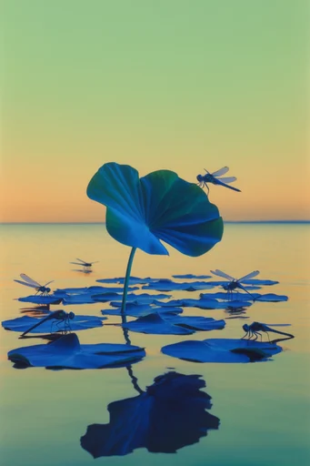 Luminous Botanical Surrealism style reference image — neon fluorescence