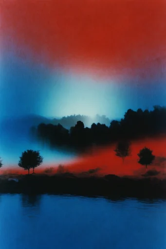 Ethereal Crimson Noir style AI image example 2