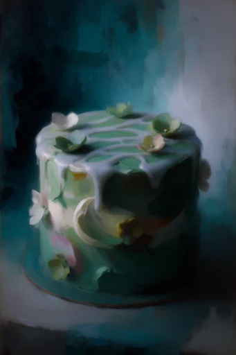 Nocturnal Impasto Abyss style reference image — submerged liquid haze