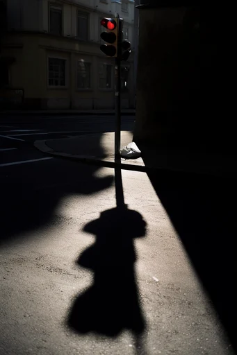 Cinematic Urban Chiaroscuro style reference image — high-contrast urban geometry