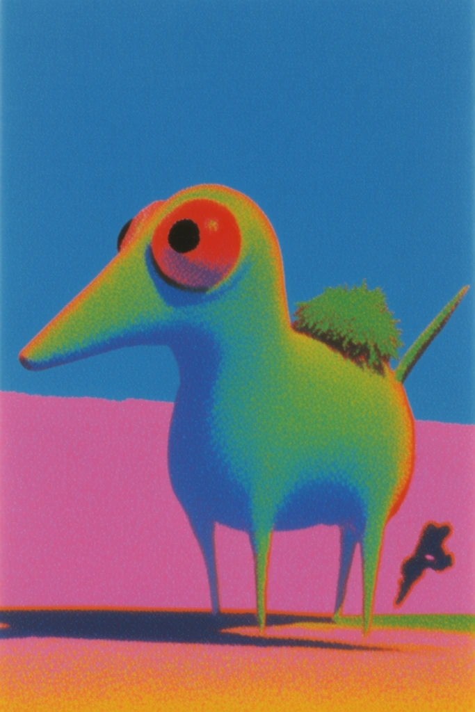 Textured Surreal Folk style AI image example 3