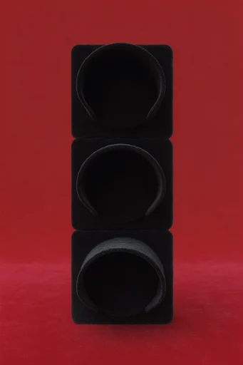 Crimson Monolith Minimalism style reference image — high contrast silhouettes