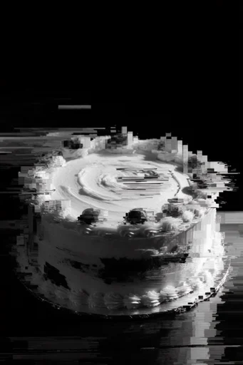 Monochrome Glitch Noir style reference image — chiaroscuro distortion