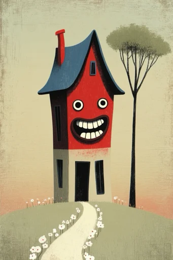 Graphic Gothic Surrealism style AI image example 4