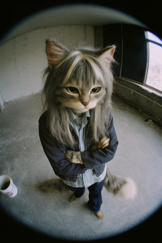 Distorted Urban Grunge style AI image example 3