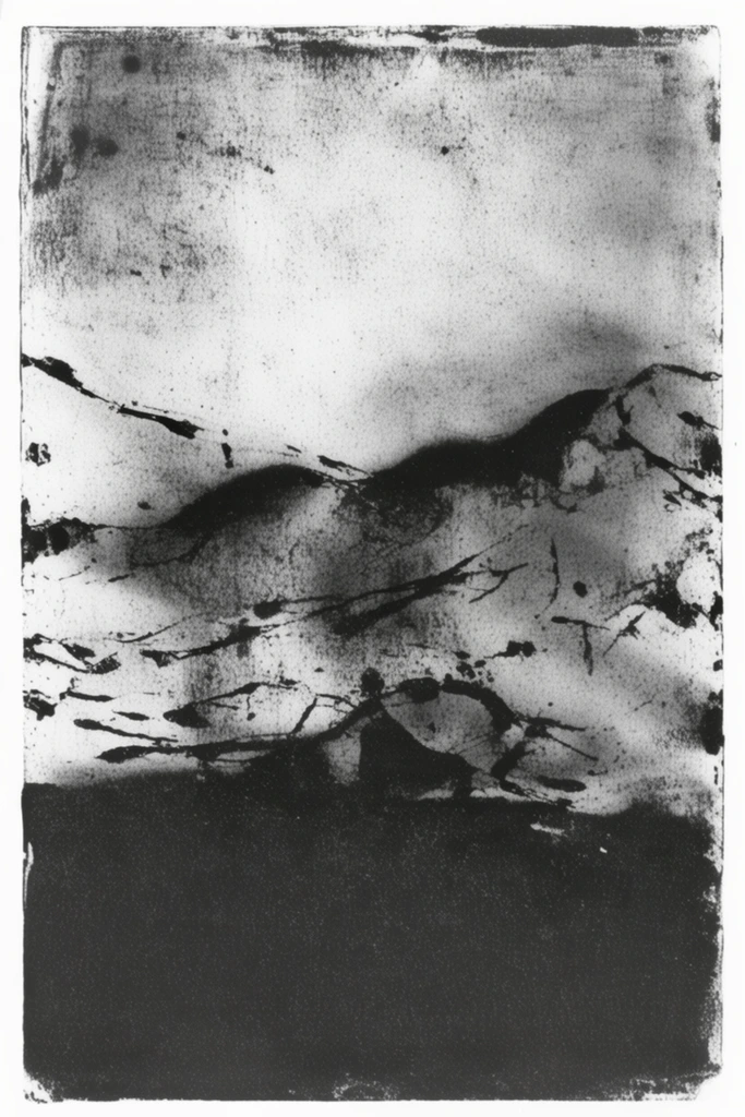 Gritty Monochromatic Noir style AI image example 2