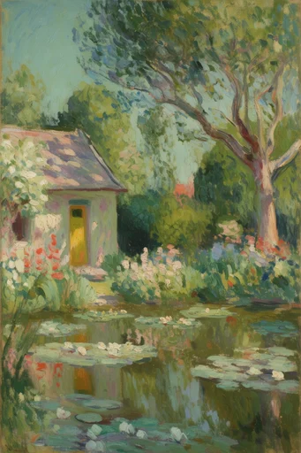Luminous Impasto Pastoral style AI image example 4