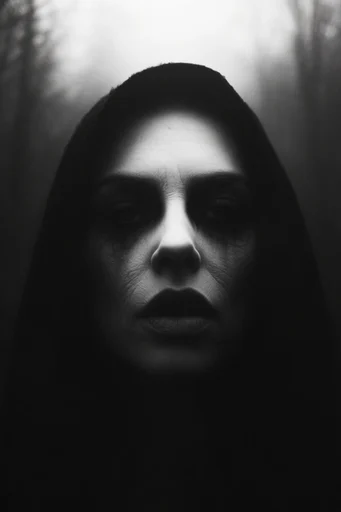 Monochrome Gothic Chiaroscuro style reference image — dark gothic atmosphere
