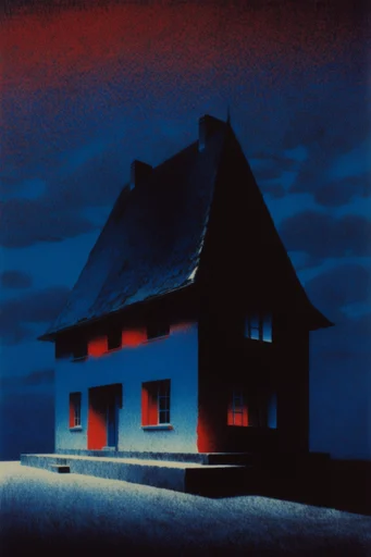 Nocturnal Liminal Surrealism style AI image example 4
