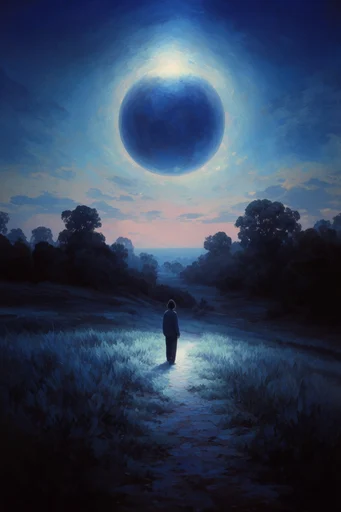 Luminous Nocturnal Dreamscapes style reference image — ethereal celestial light