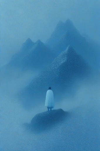 Melancholic Nocturnal Minimalism style reference image — nocturnal palette
