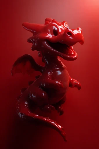 Monochromatic Crimson Surrealism style reference image — analog horror artifacts
