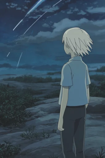 Cinematic Nocturnal Melancholy style reference image — cool blue color palette