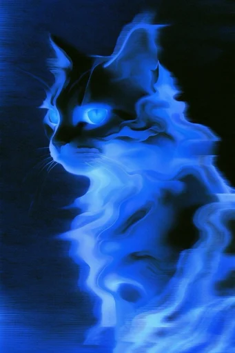 Spectral Cobalt Motion style reference image — ghostly silhouettes