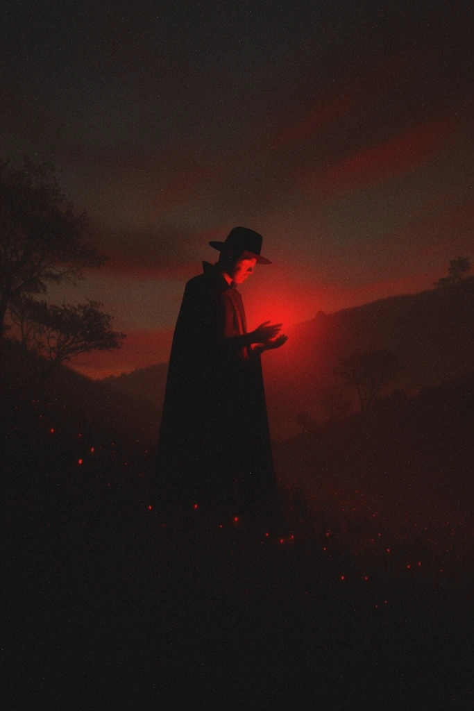 Crimson Cosmic Noir style AI image example 1