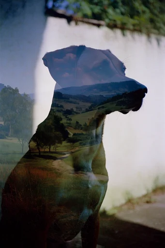 Nostalgic Surrealist Double-Exposure style reference image — nostalgic film aesthetic