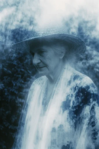 Spectral Indigo Motion style reference image — soft-focus ethereal light
