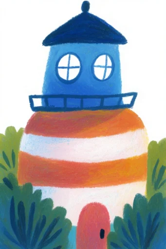 Tactile Storybook Folk style reference image — flat graphic shapes