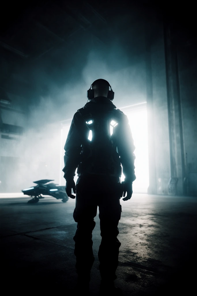 Cinematic Cyan Noir style AI image example 1