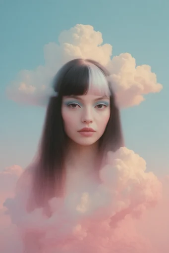 Ethereal Pastel Surrealism style reference image — symmetrical composition