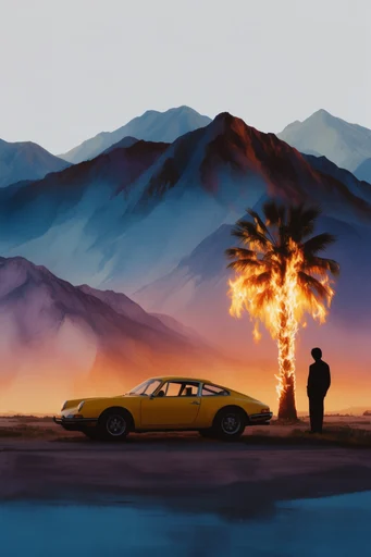 Cinematic Twilight Inferno style reference image — cinematic blue hour