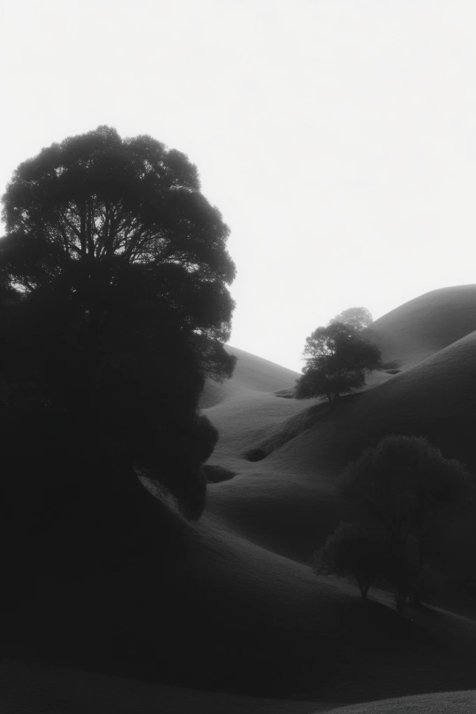 Ethereal Monochrome Silhouette style AI image example 2