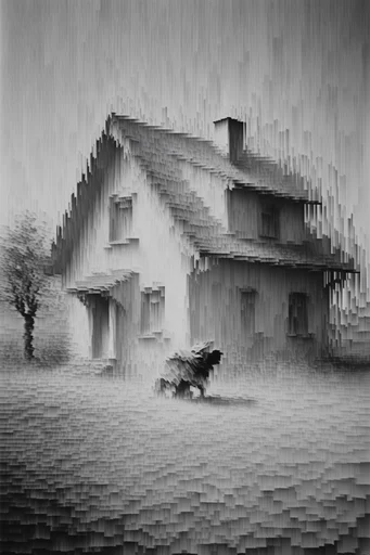 Algorithmic Digital Decay style reference image — digital erosion