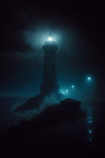 Cinematic Nocturnal Noir style reference image — film grain texture