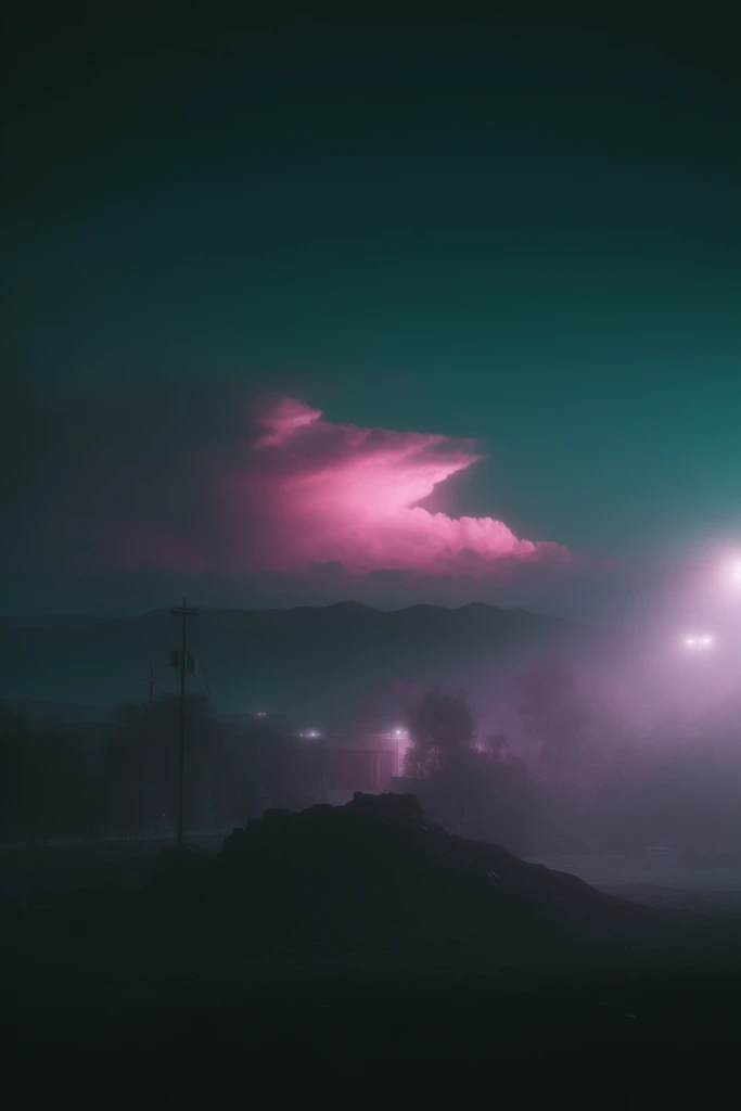 Cinematic Neon Noir style AI image example 2