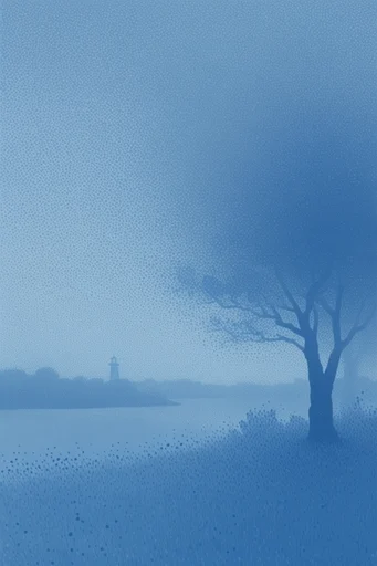 Monochromatic Blue Minimalism style reference image — minimalist composition