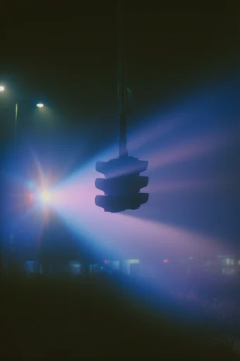 Luminous Nocturnal Dreamscape style reference image — prismatic light leaks