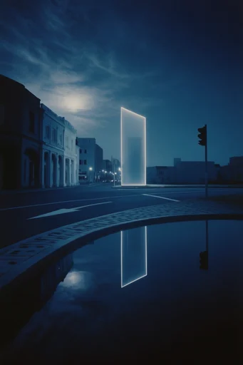 Luminous Monolithic Minimalism style reference image — minimalist geometric monolith