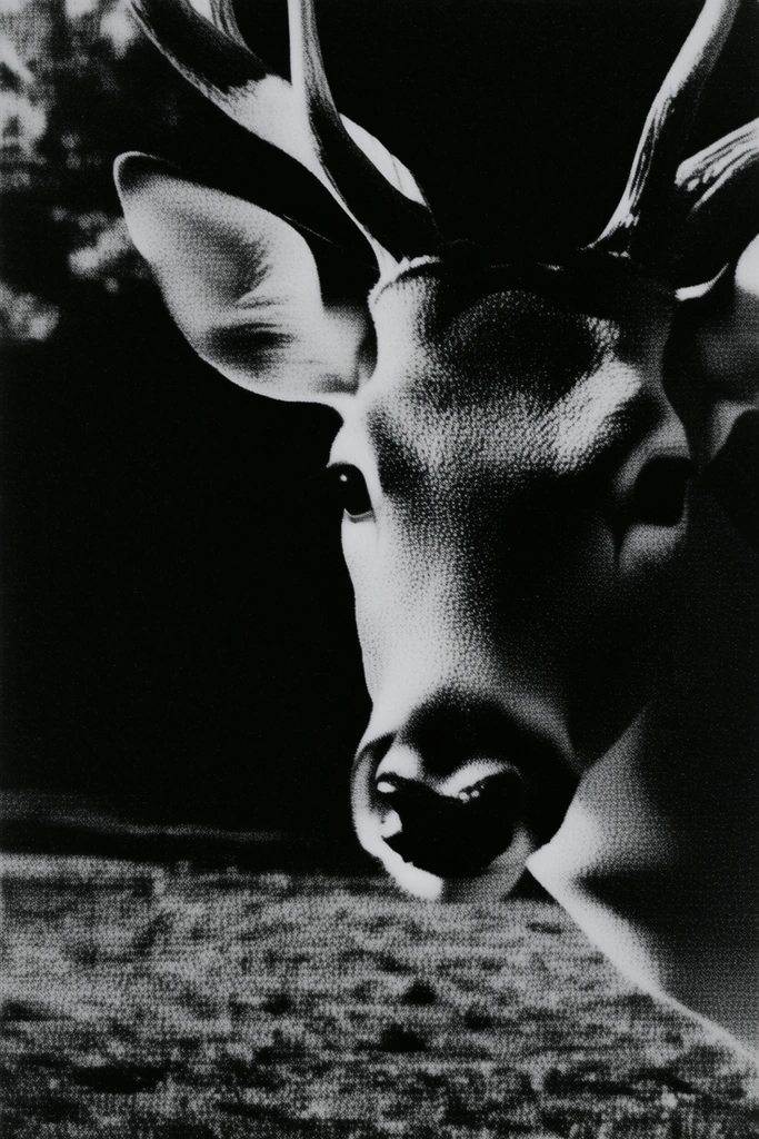 Gritty Monochromatic Noir style AI image example 3