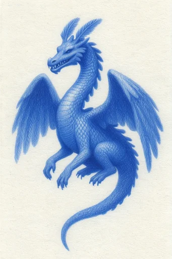 Monochromatic Cobalt Surrealism style reference image — surreal minimalist illustration