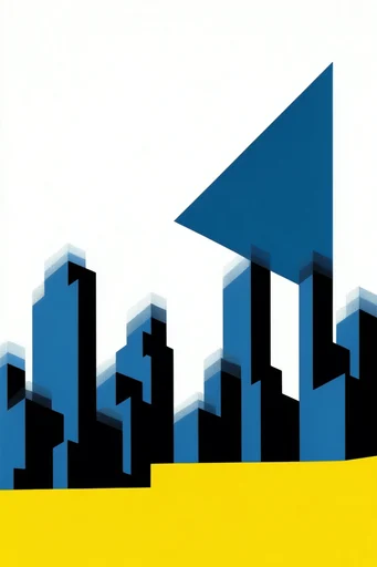 Synthetic Retro-Graphic Constructivism style reference image — geometric abstraction