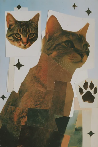 Nostalgic Surrealist Collage style reference image — mid-century aesthetic
