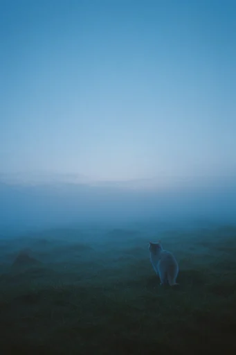 Spectral Twilight Surrealism style reference image — cinematic blue hour