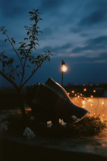Cinematic Nocturnal Noir style reference image — teal and amber color grading