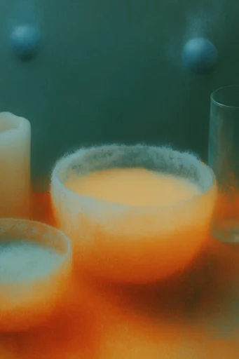 Luminous Thermal Pointillism style reference image — thermal heat map palette