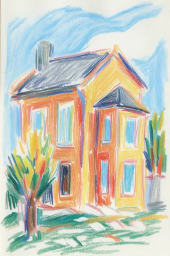 Vibrant Naive Sketchbook style AI image example 4