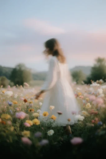 Ethereal Pastoral Nostalgia style reference image — muted earth tones