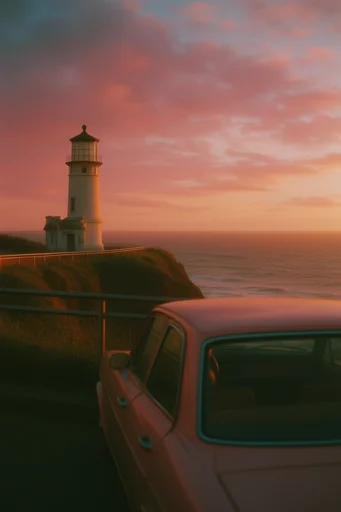 Nostalgic Cinematic Twilight style reference image — analog film aesthetic