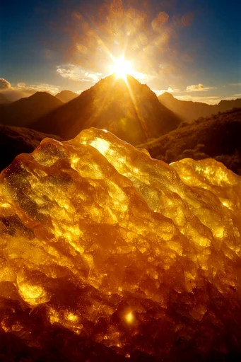 Luminous Amber Transcendence style reference image — backlit amber luminescence