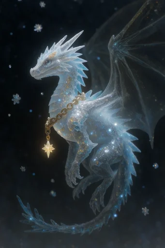 Ethereal Crystalline Luminescence style reference image — deep blue and black background