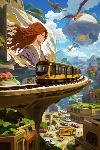 Vibrant Ghibli Fantasy style reference image — Ghibli-inspired