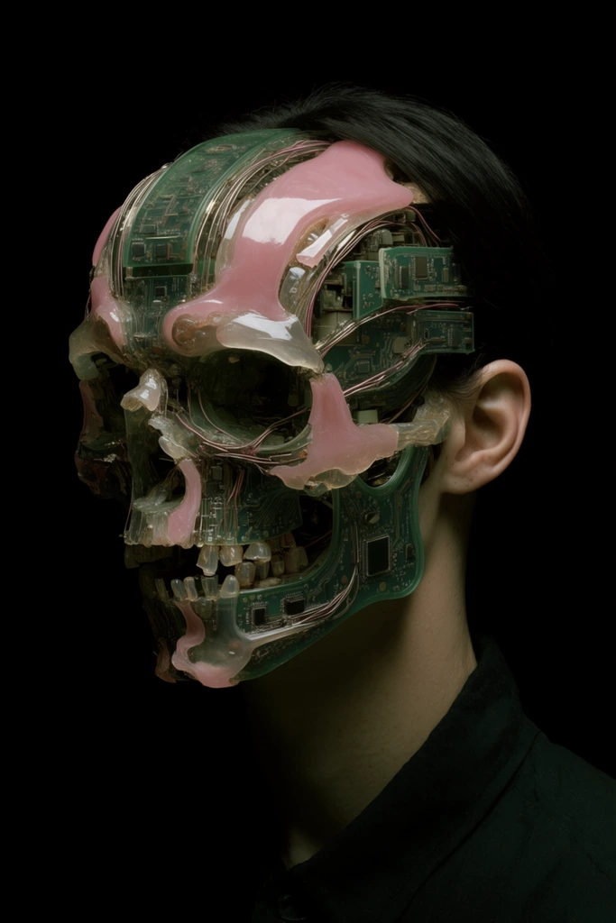 Translucent Cyber-Organic Assemblage style AI image example 1
